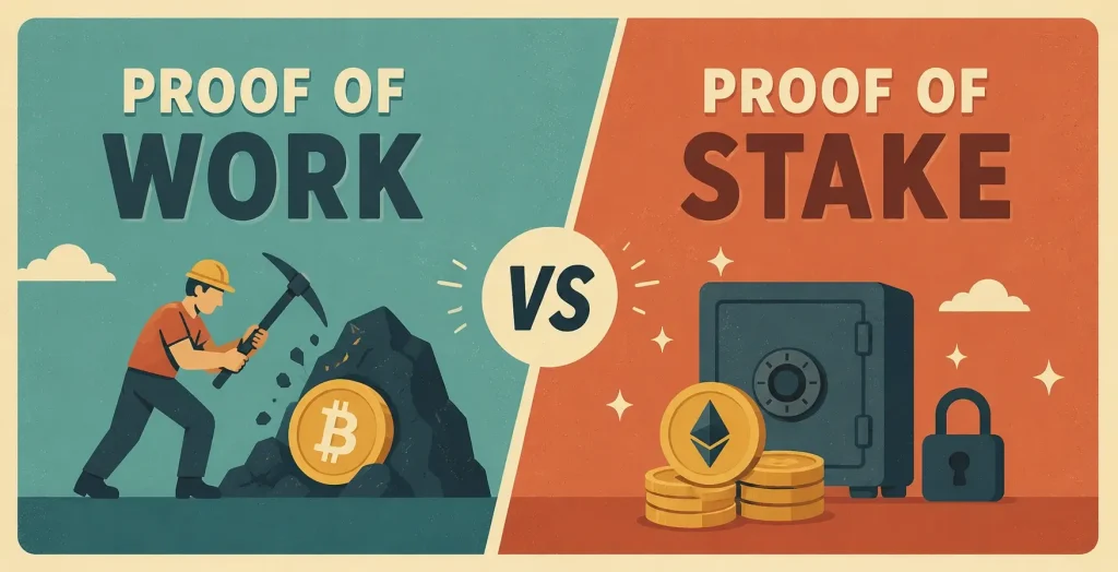 proof of work vs proof of stake