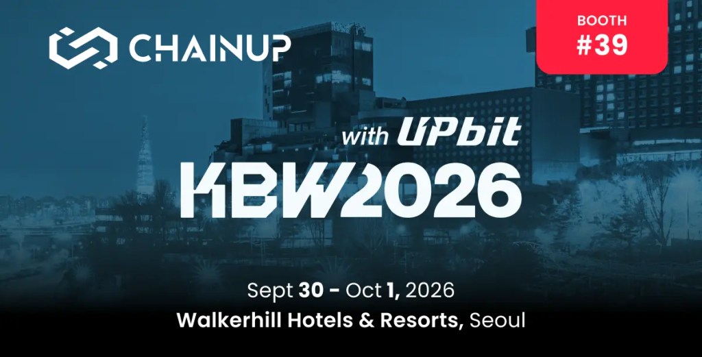 ChainUp at Korean Blockchain Week 2026